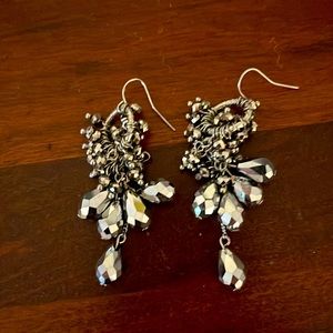 Shiny earrings. Perfect for the holidays.